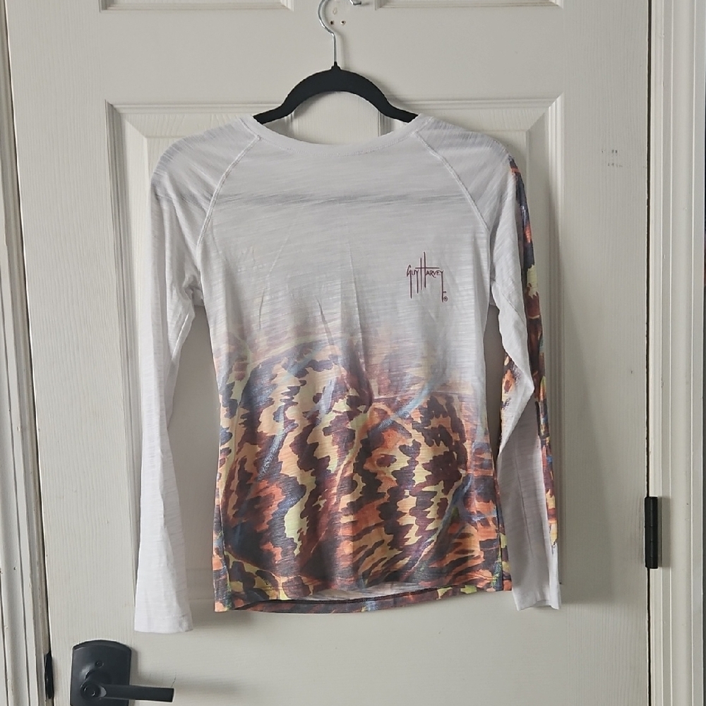 Guy Harvey White Tee with Blue Logo